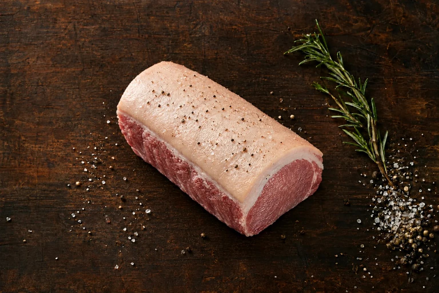 Nierstück am Knochen vom Schwein