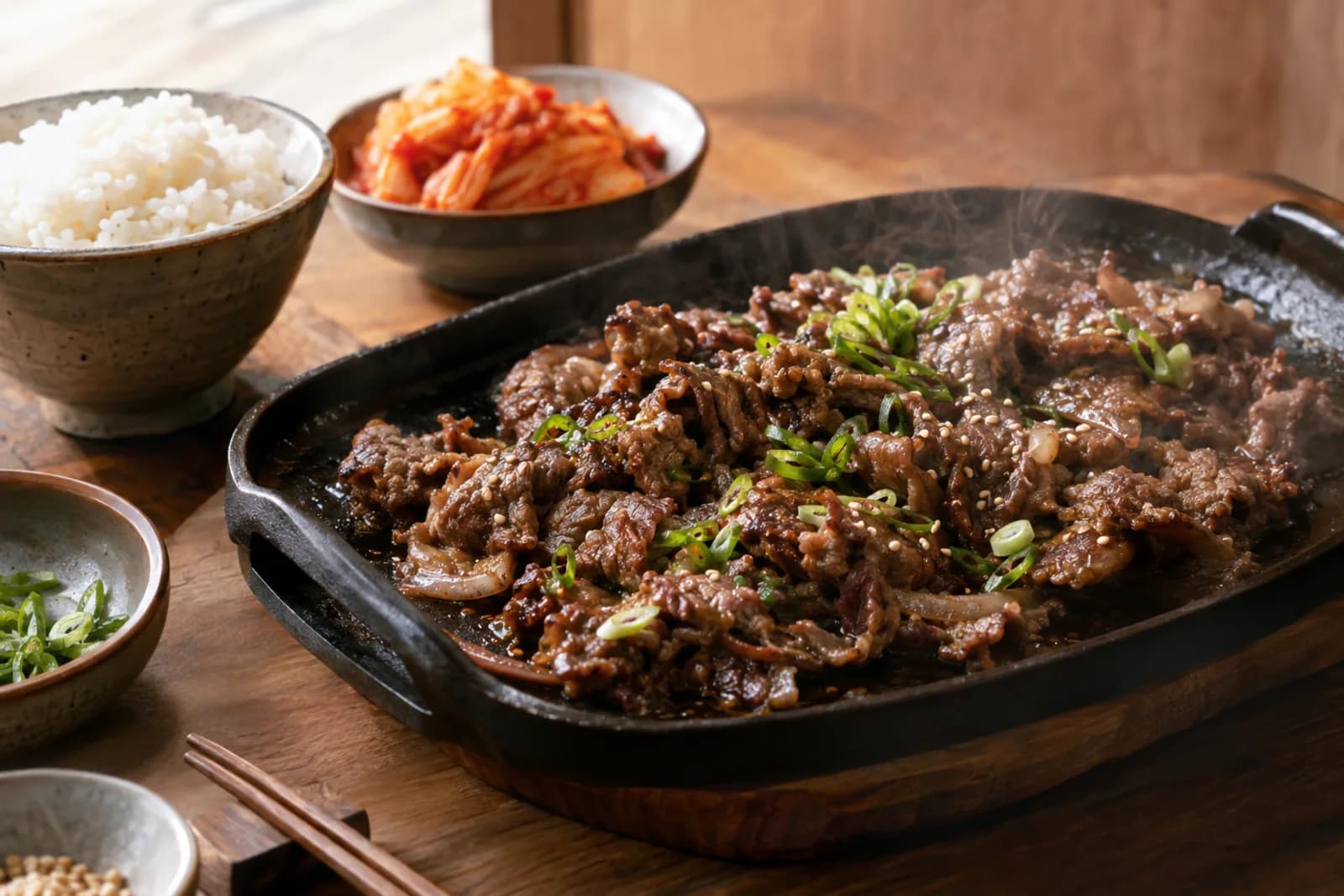 Bulgogi vom Grill: koreanisches Rind mit Sesam