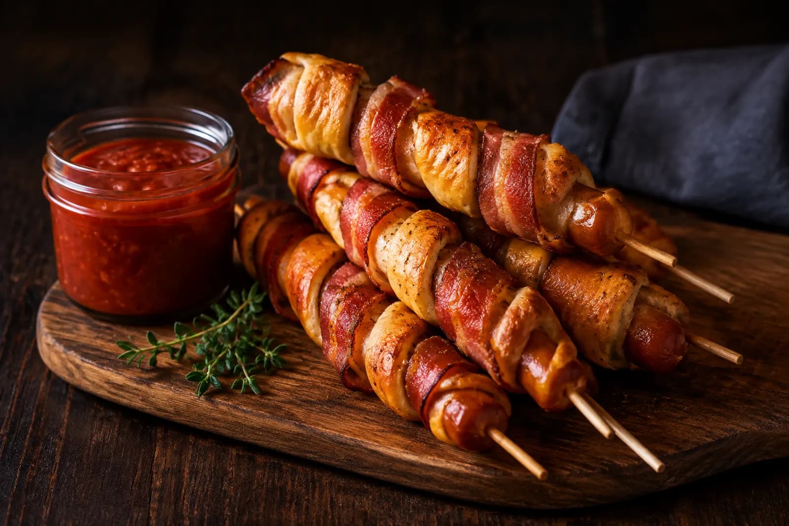 Cervelat-Spiess mit selbst gemachtem Gemüse-Ketchup