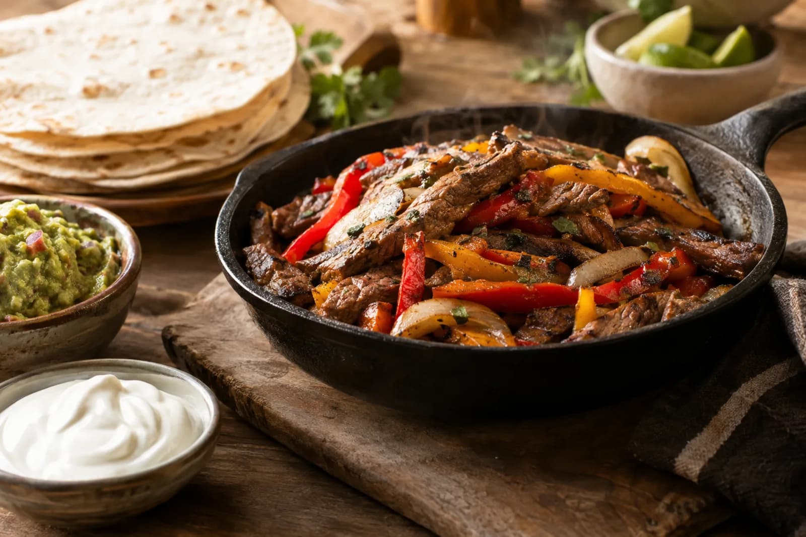 Fajitas mit Rind vom Grill