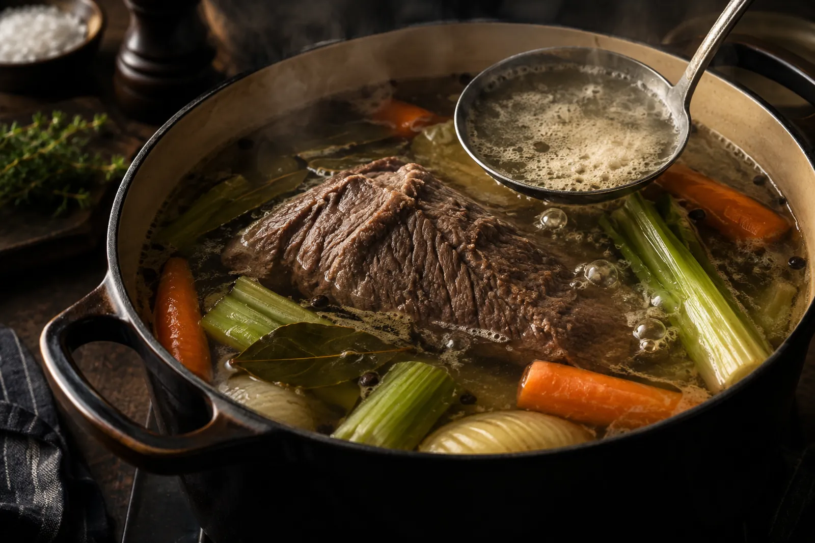 Fleisch sieden