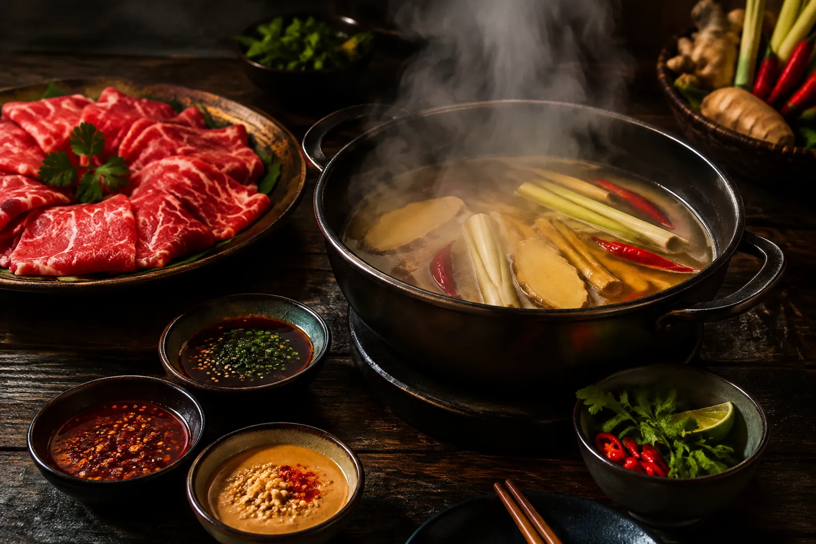 Asiatisches Fondue Chinoise