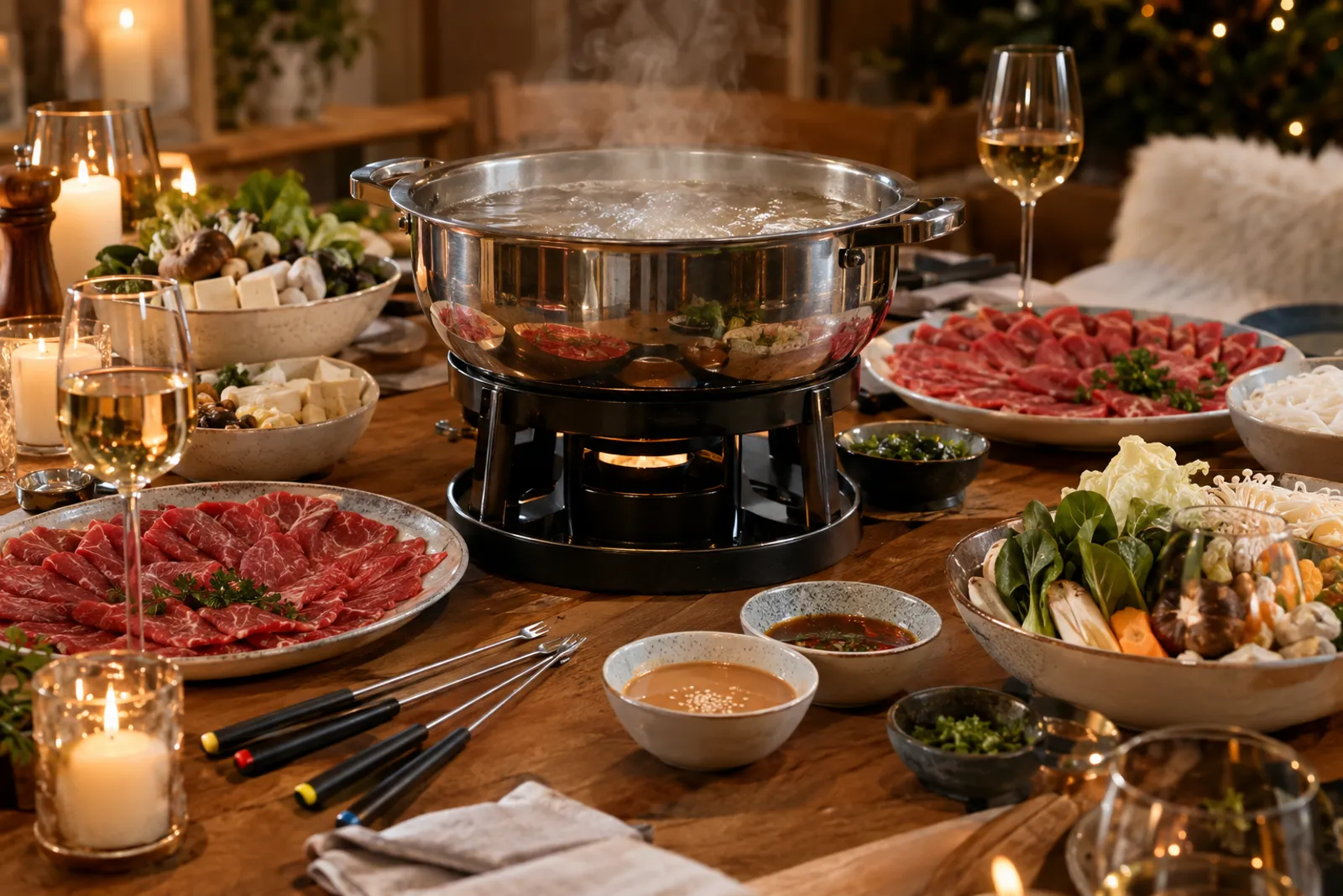 Fondue Chinoise: Fleisch und Menge