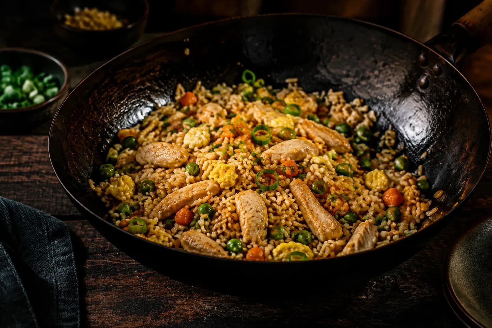 Fried Rice mit Poulet