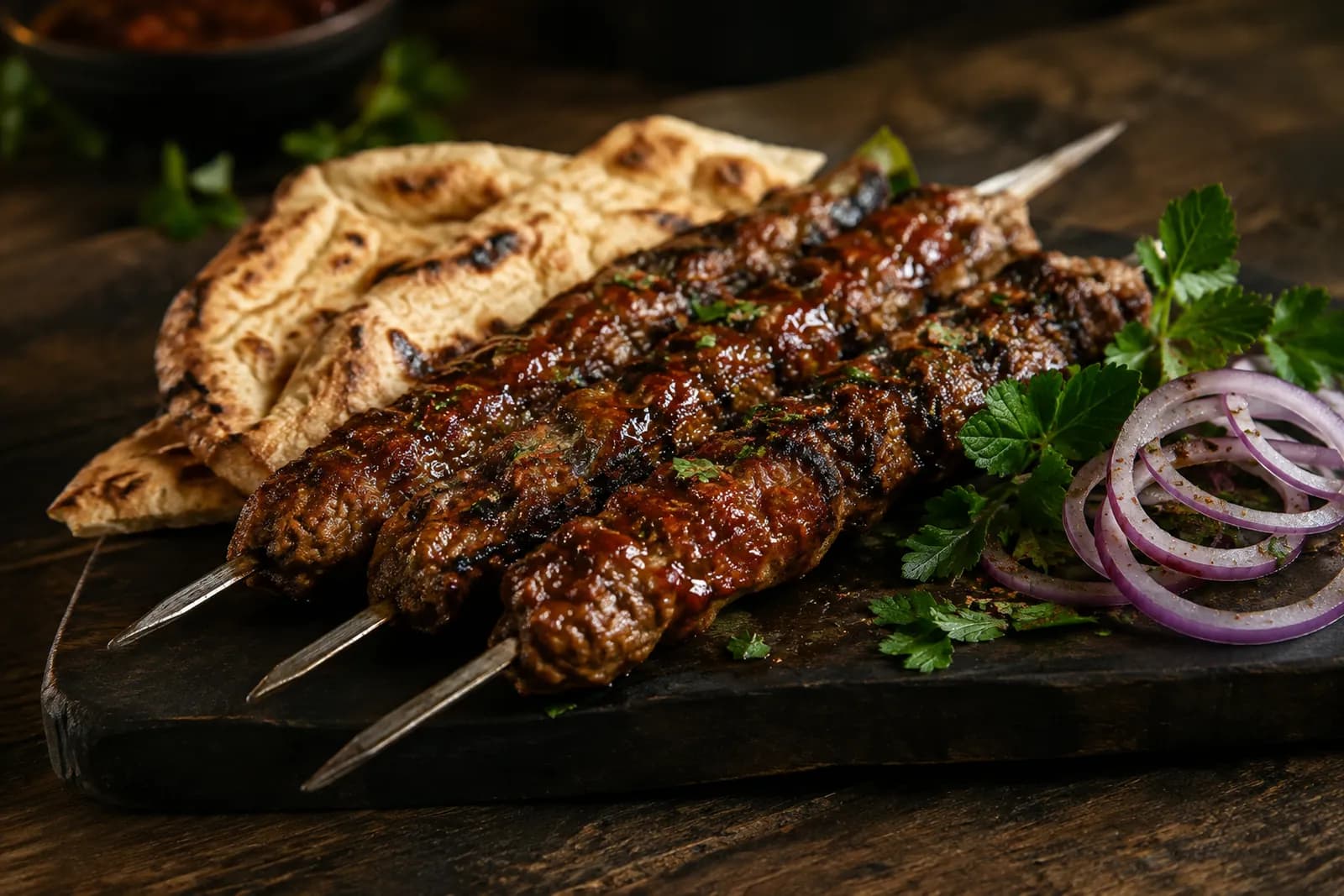 BBQ-Hackfleischspiesschen vom Grill
