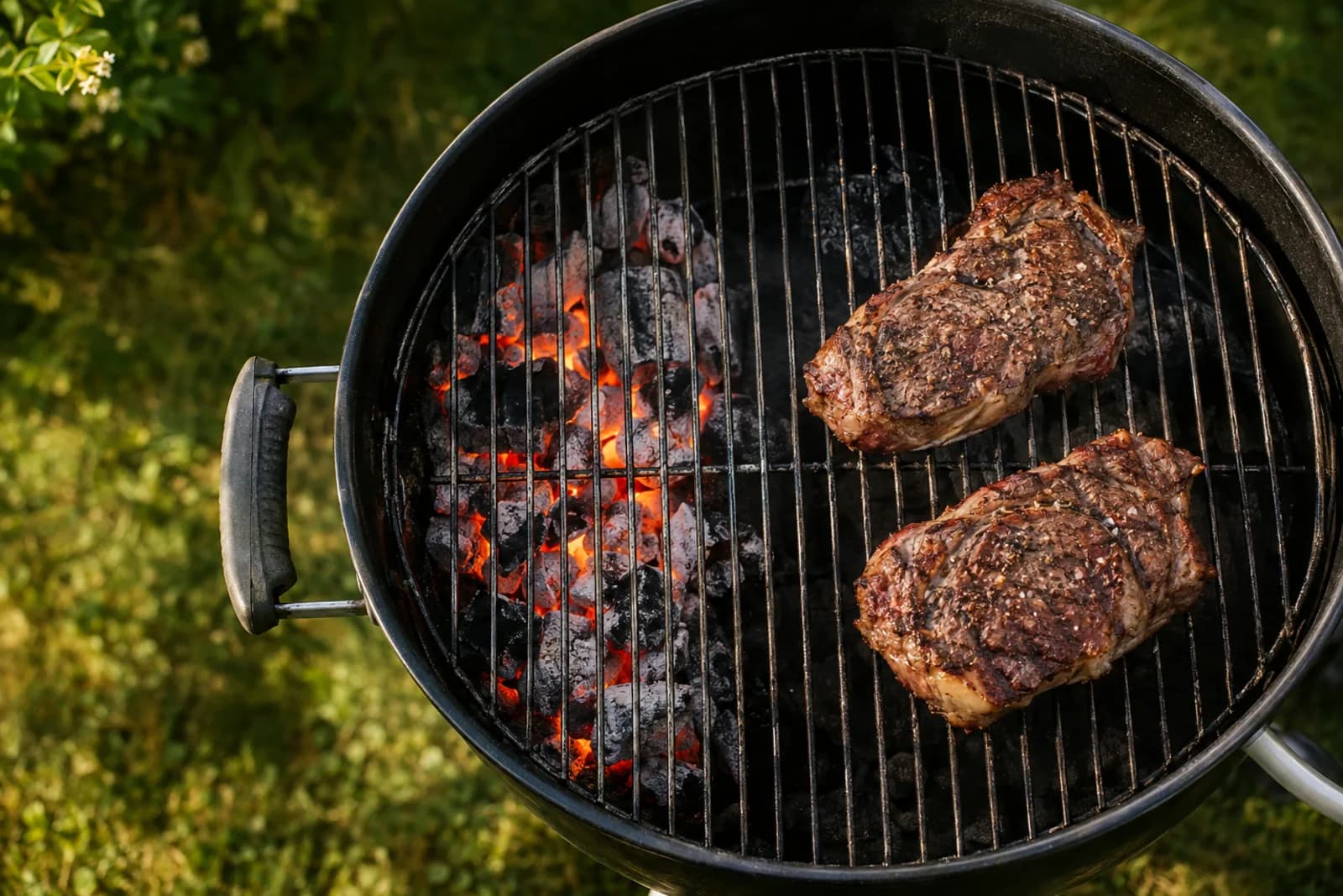 Kugelgrill grillieren: Rind mit zwei Hitzezonen