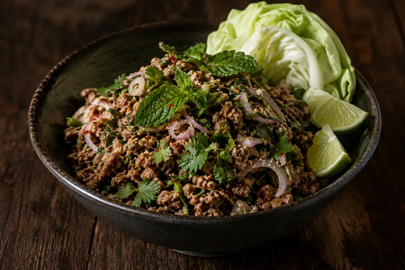 Laab: asiatischer Hackfleischsalat