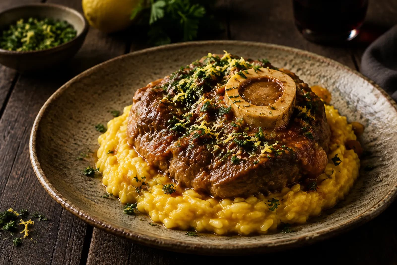 Ossobuco alla Milanese mit Safranrisotto
