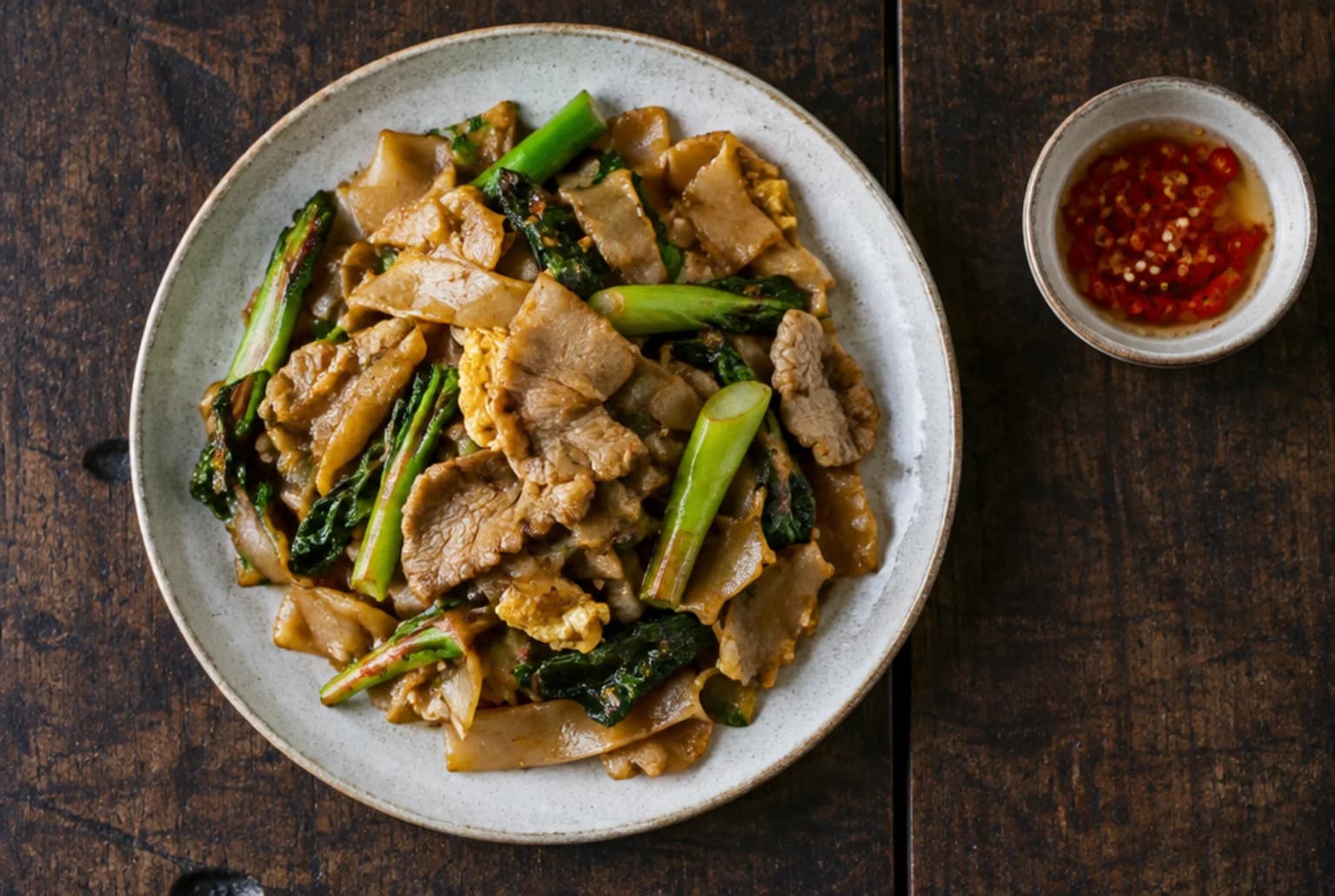 Pad See Ew mit Schwein