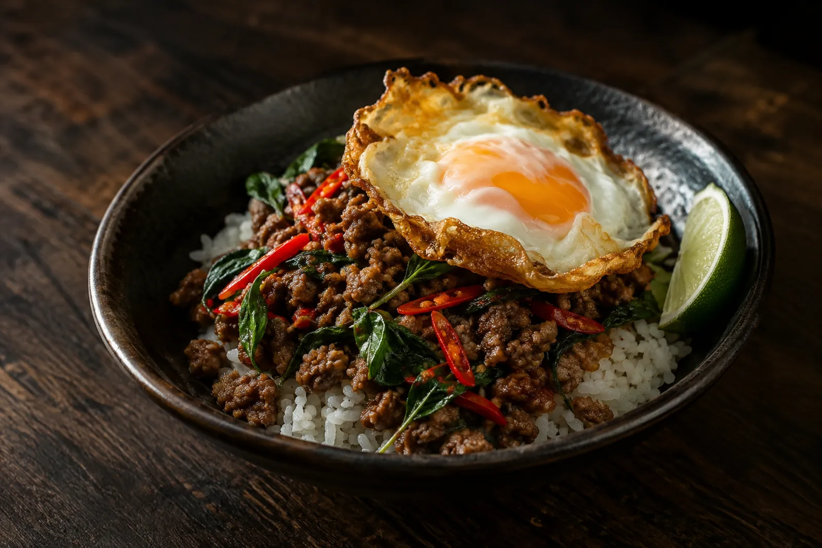 Phat Krapao: Thai-Basilikum-Wokgericht
