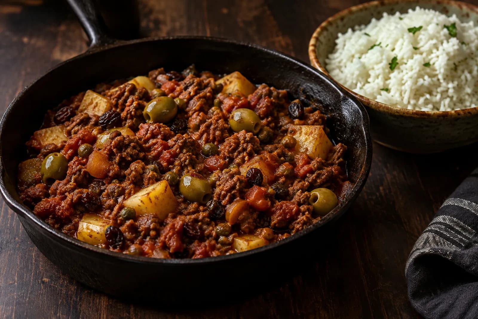 Picadillo: pikanter Hackfleisch-Eintopf
