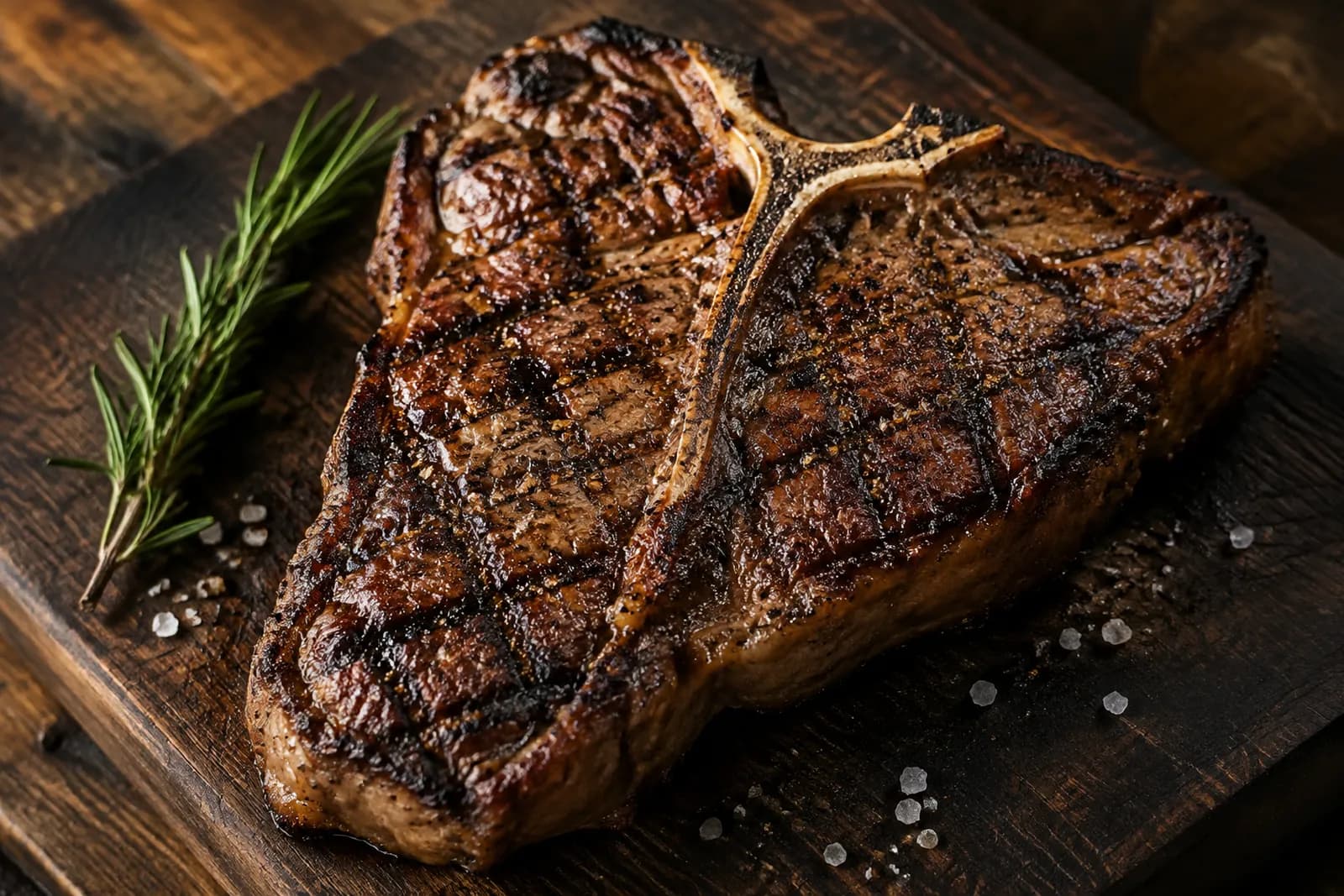 Porterhouse-Steak vom Grill: das grosse T-Bone