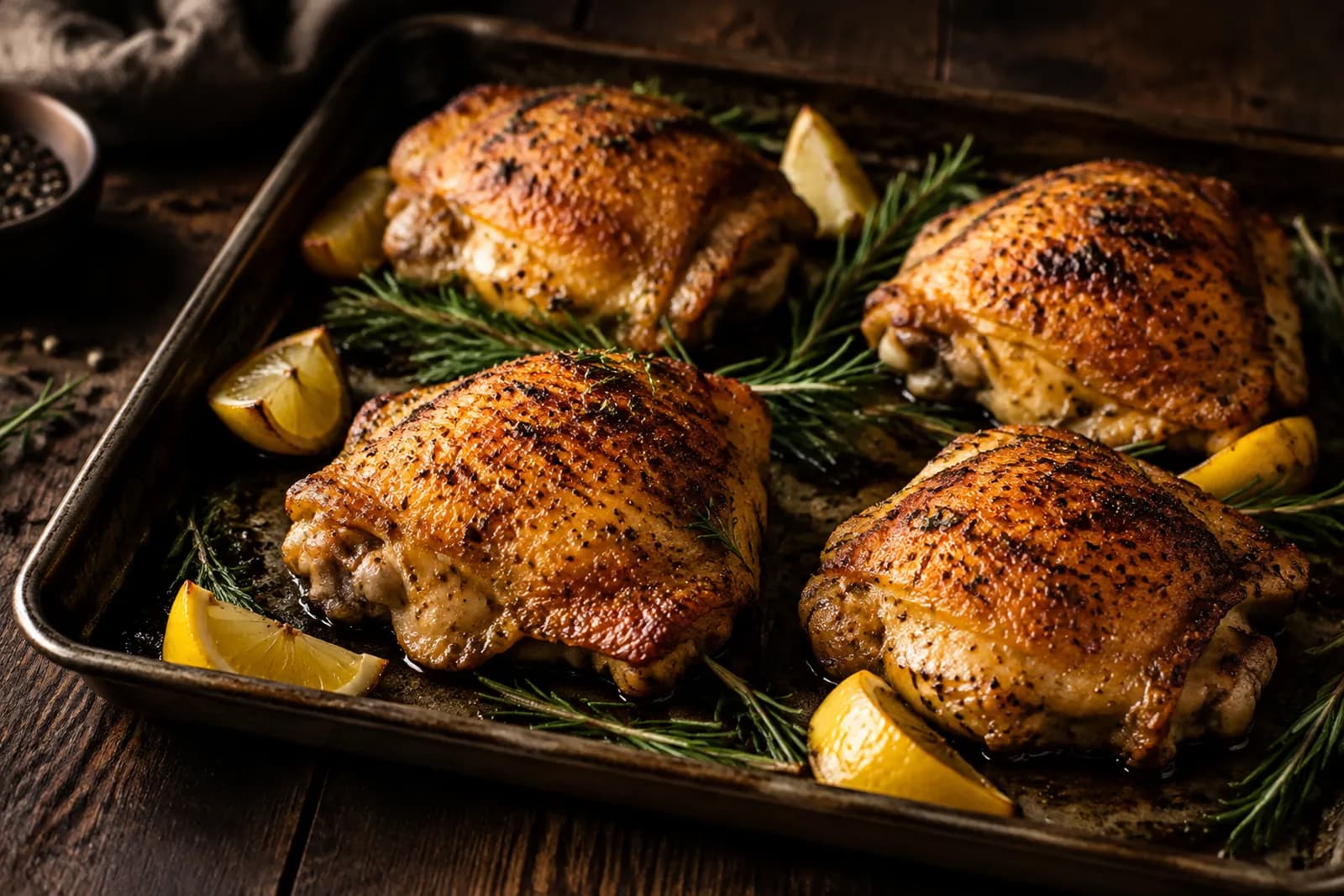 Pouletschenkel aus dem Ofen