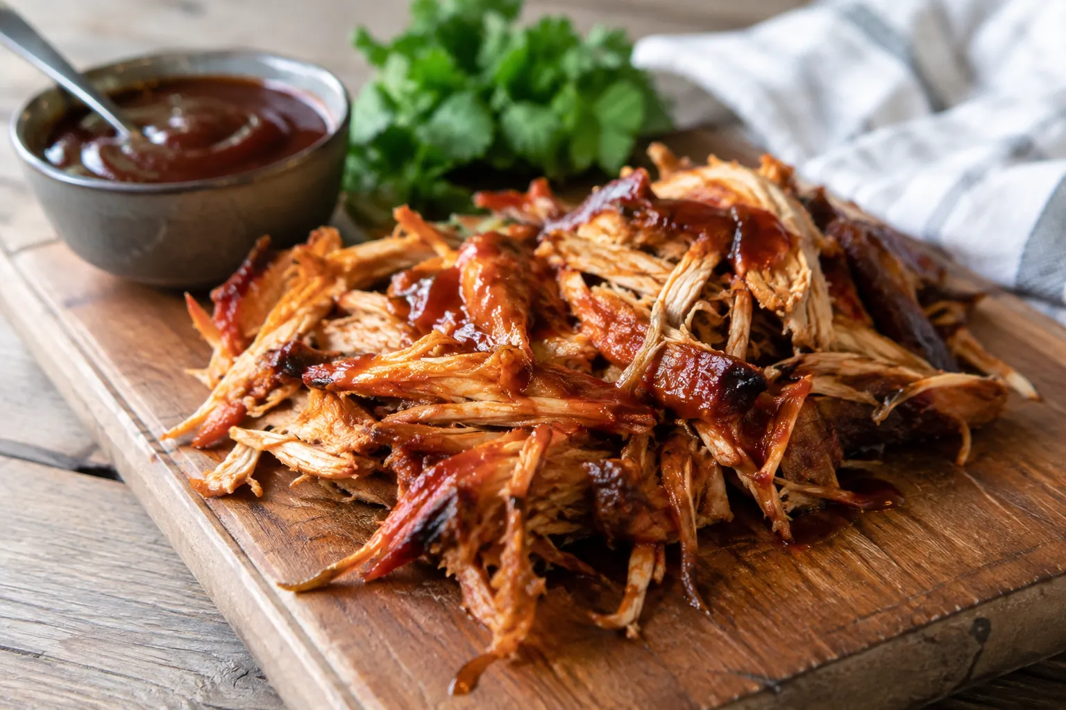 Pulled Chicken: zartes Poulet vom Grill oder aus dem Ofen