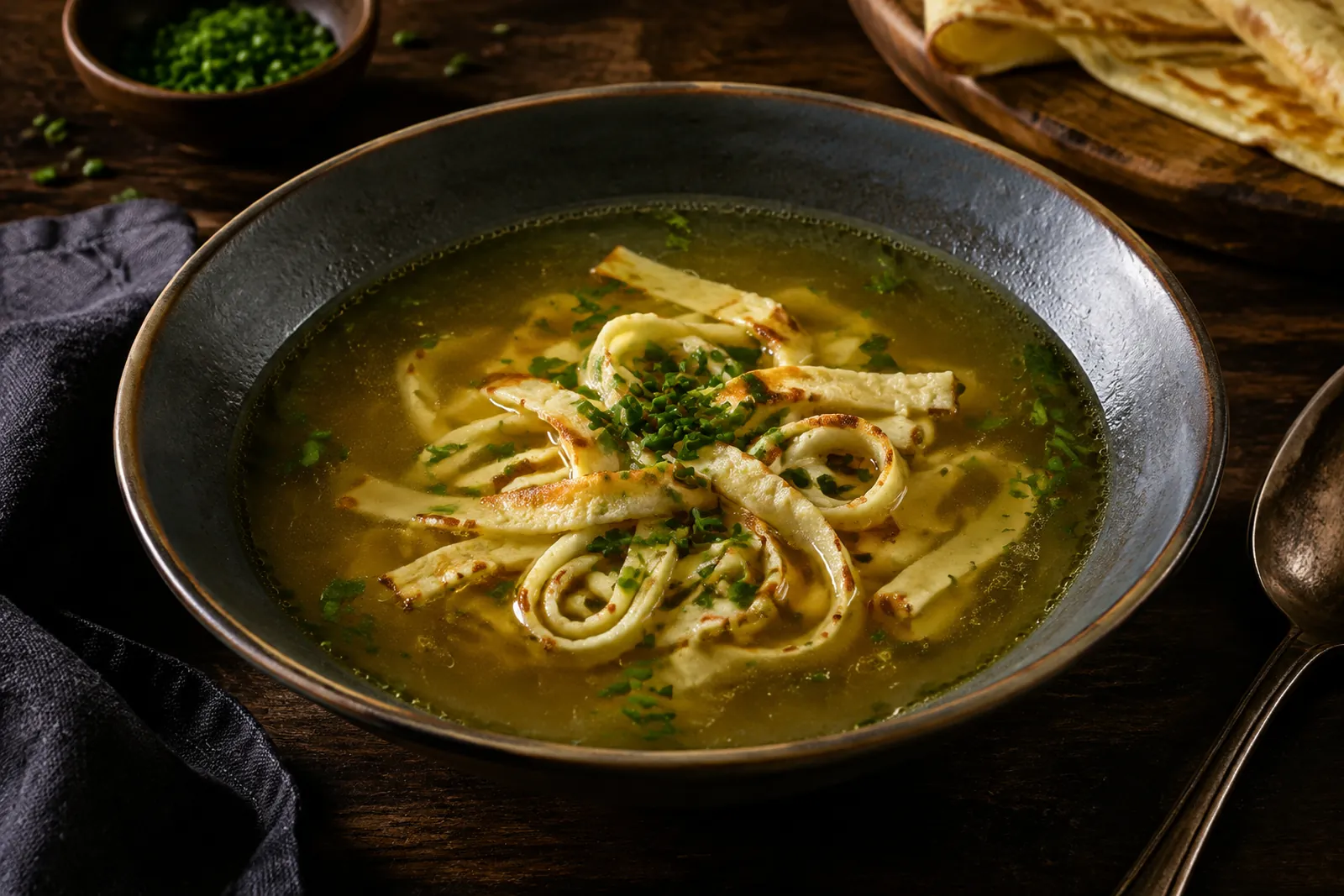 Kräftige Rindfleischsuppe mit Einlage