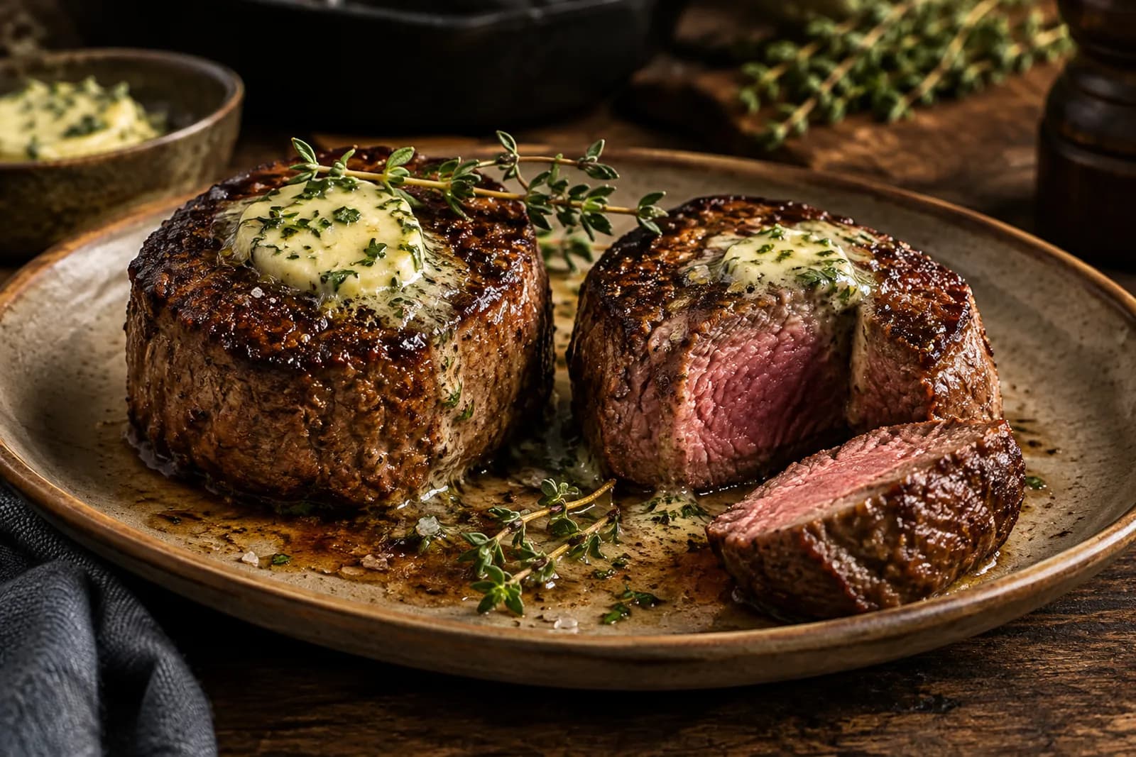 Rindsfiletmedaillons auf den Punkt braten