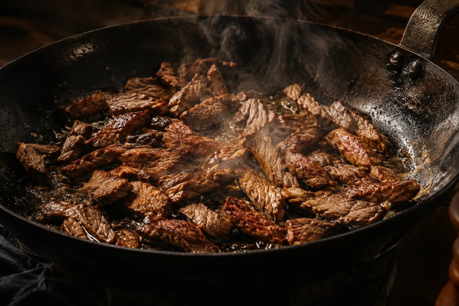 Schnelles Anbraten in der Pfanne