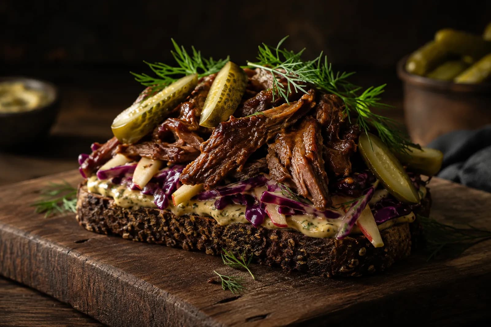 Schweinsbäckli-Smörrebröd