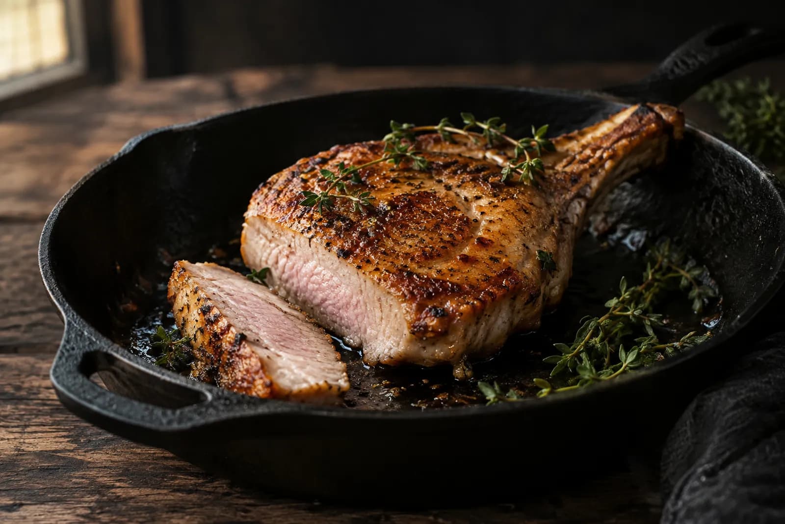 Schweinskoteletts richtig braten: rosa, saftig, ohne Trockenrand