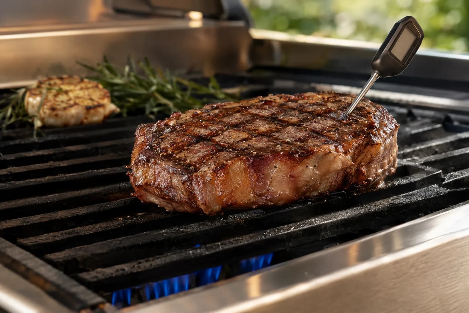 Steak auf dem Gasgrill