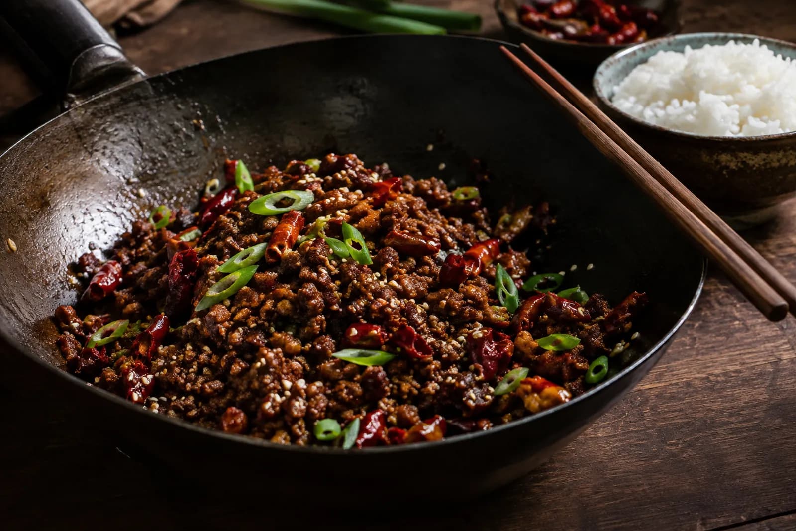 Szechuan-Rindfleisch aus dem Wok