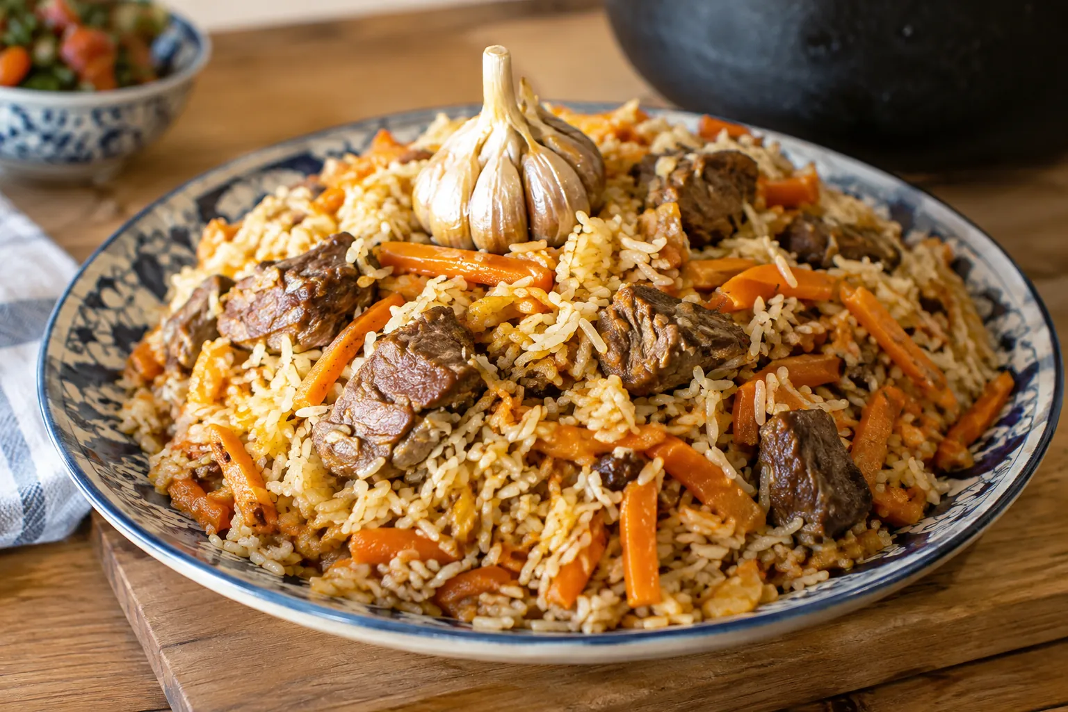 Plov mit Lamm: das traditionelle usbekische Reisgericht