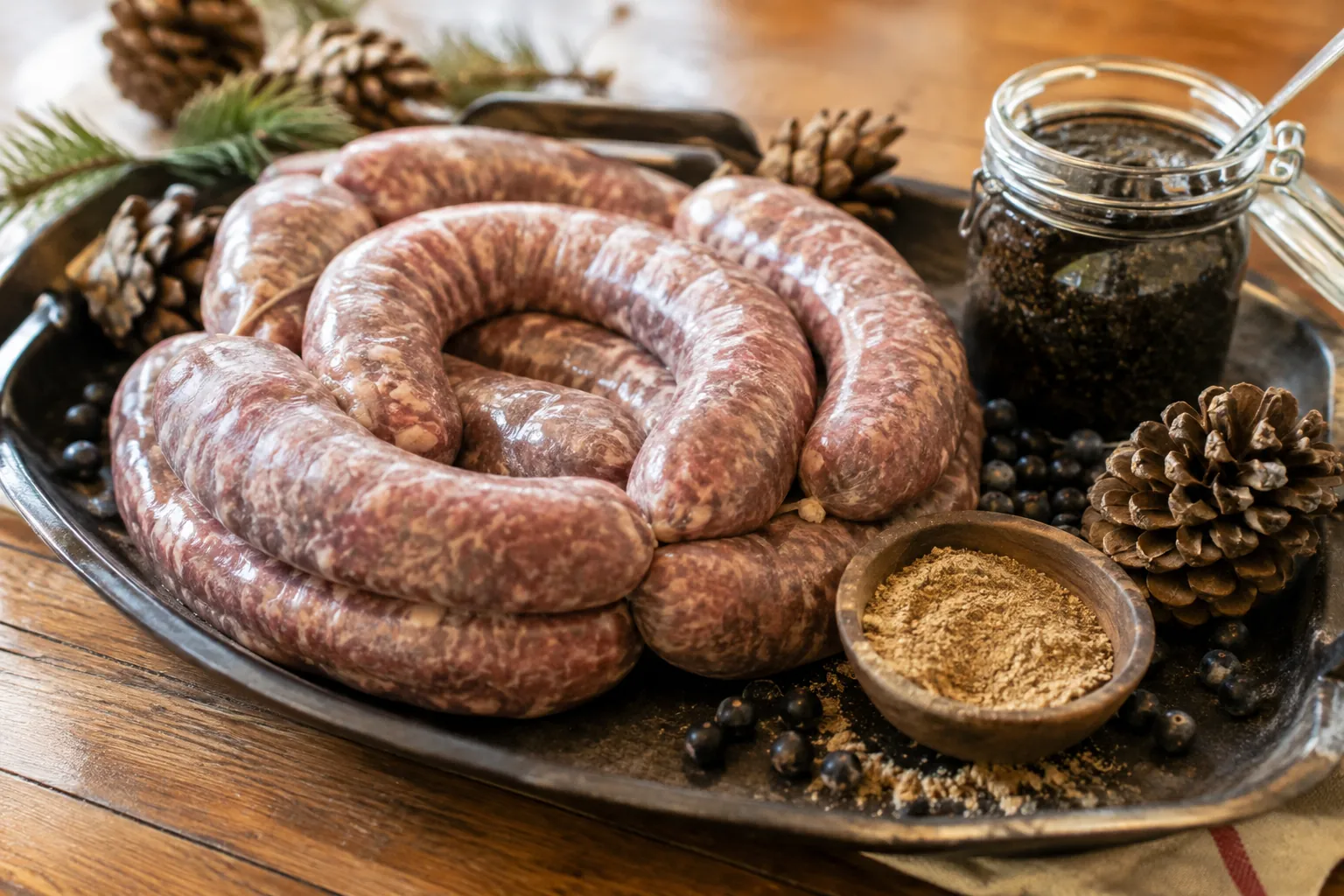 Wald-Wurst selber machen mit Kohlen-Senf