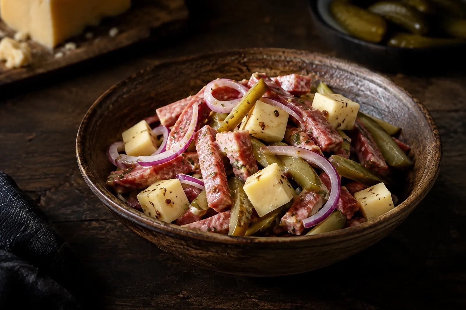 Wurst-Käse-Salat