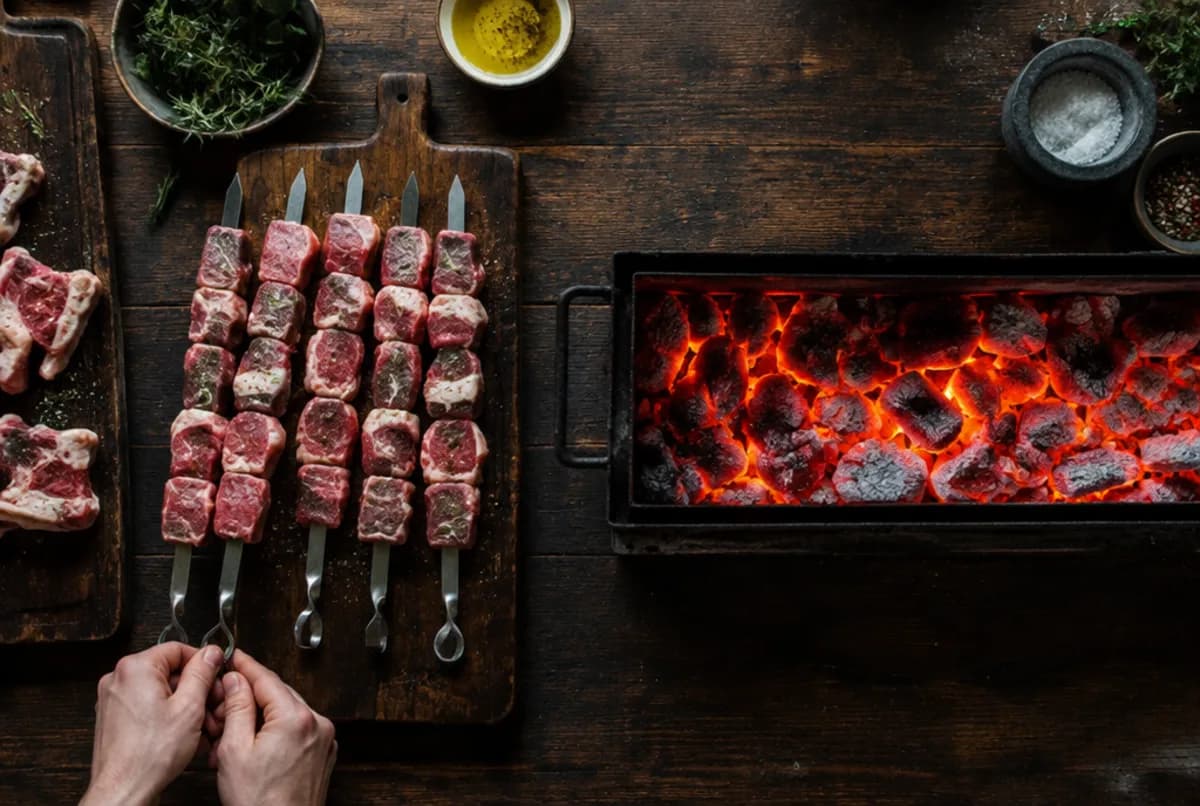 Grill auf 280 bis 320 °C heizen