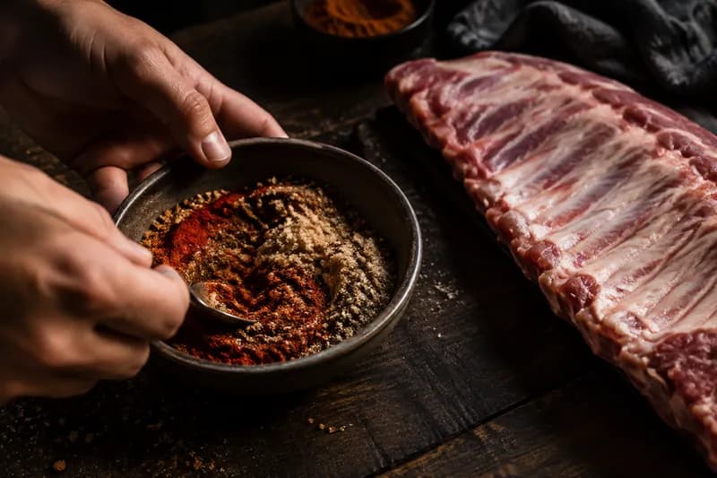 Dry Rub mischen und einreiben