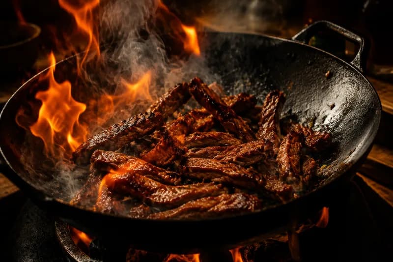 Fleisch scharf anbraten