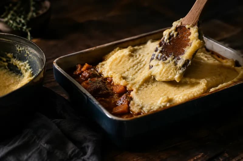 Polenta kochen und auftragen