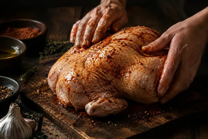 Poulet einreiben