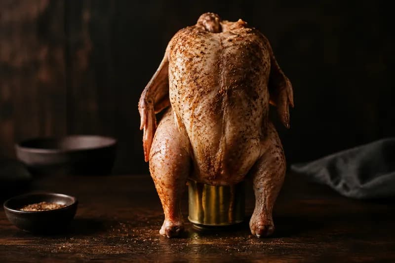 Poulet auf die Dose setzen