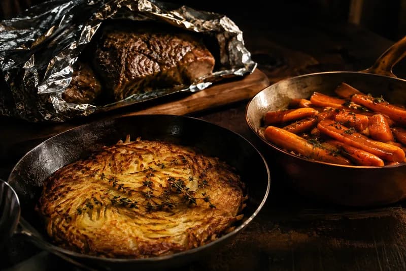 20 Minuten vorher: Fleisch ruht