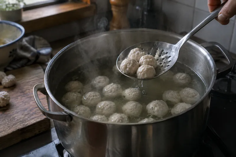 In Bouillon pochieren