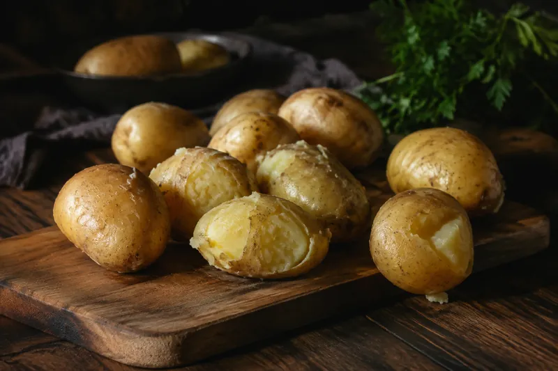 Kartoffeln vorkochen und schneiden