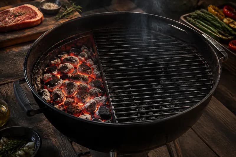 Grill auf zwei Zonen einrichten