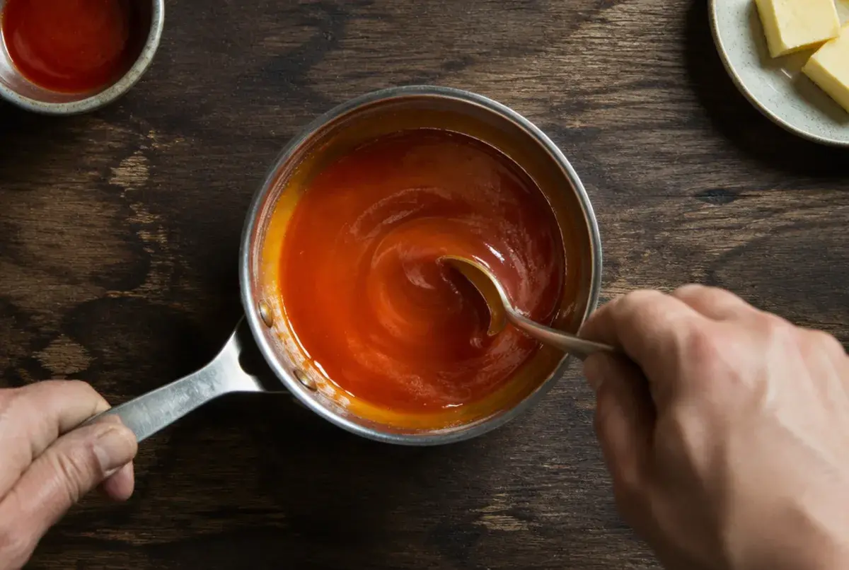 Buffalo-Sauce erwärmen