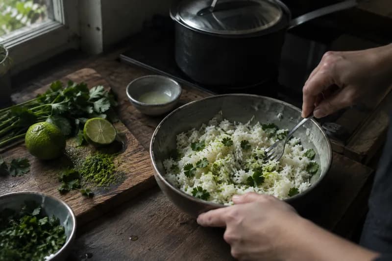 Limettenreis kochen