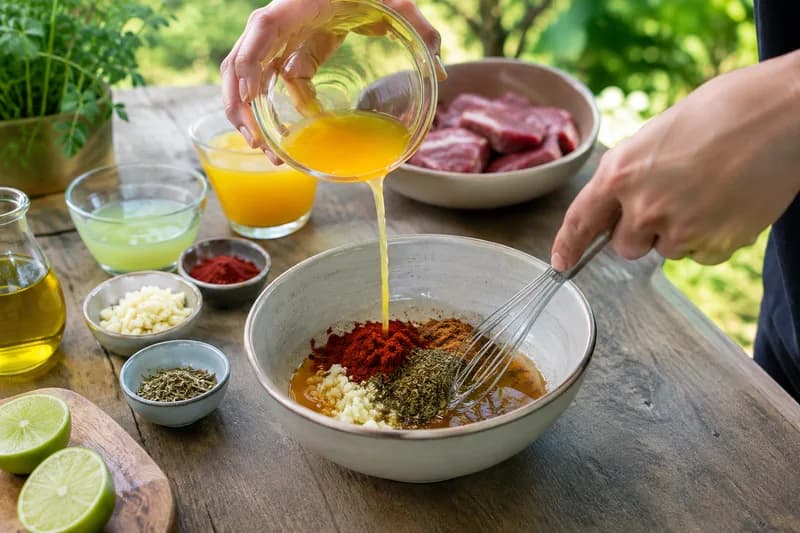 Marinade mischen