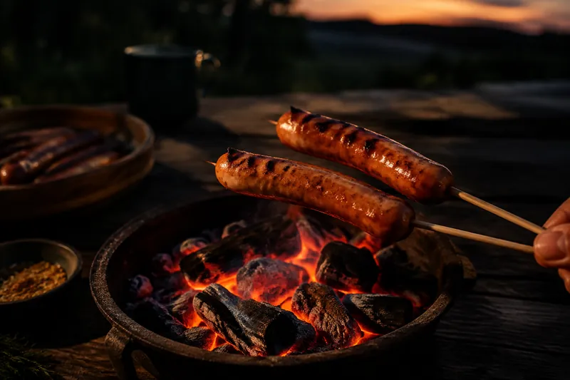 Über der Glut braten
