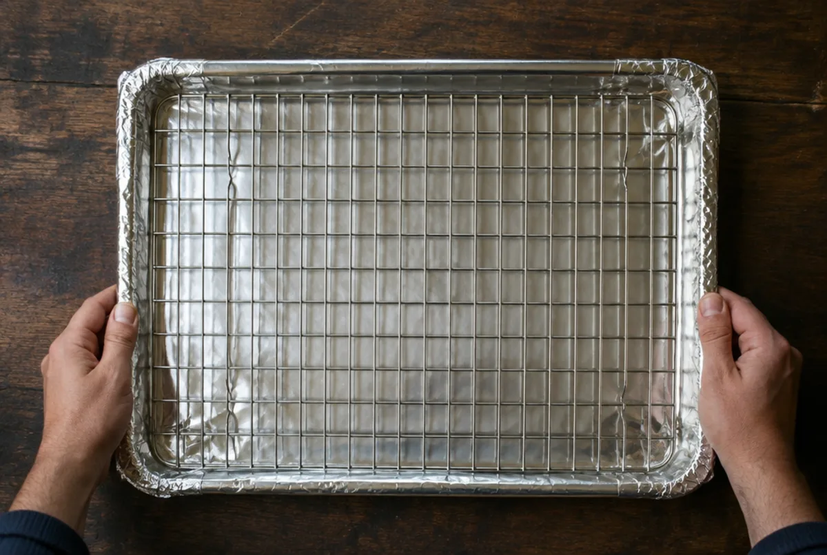 Backofen und Blech vorbereiten