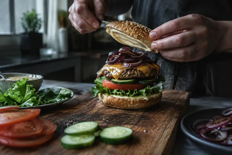 Burger aufbauen