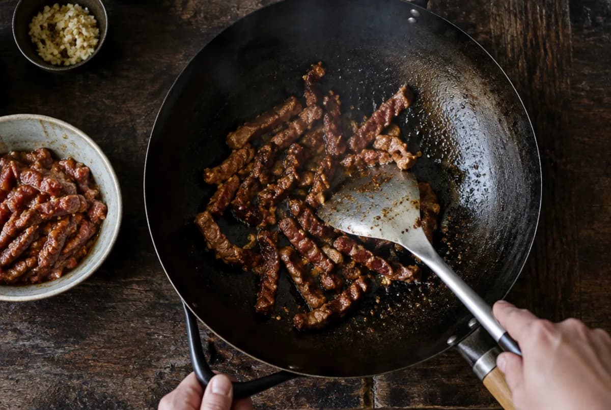 Fleisch anbraten