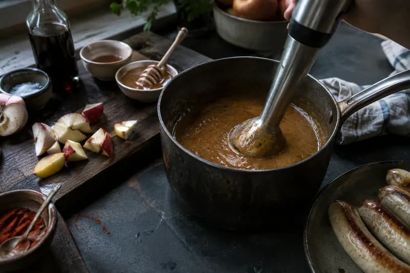 Sauce einkochen und pürieren