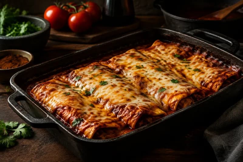 Überbacken und servieren