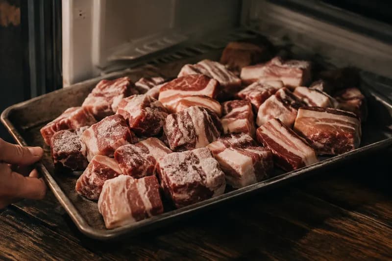 Fleisch eiskalt vorbereiten