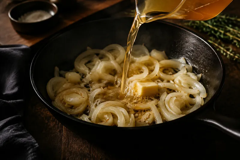 Zwiebelsauce kochen