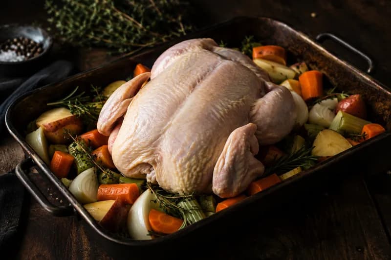 Poulet aufsetzen